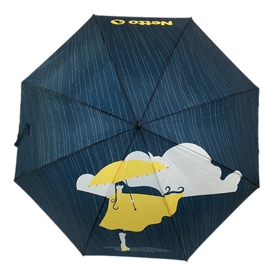 Automatyczny parasol z otwartą ramą z włókna szklanego Druk cyfrowy o średnicy 110 cm