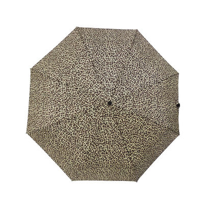 Kompaktowy, składany, składany parasol 190T poliester Leopard