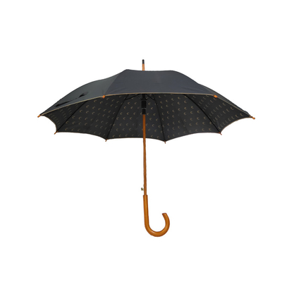 Auto Open 8 metalowych żeber Wiatroodpornych parasoli golfowych z drewnianą rączką