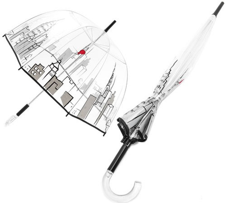 Odporny na warunki atmosferyczne przezroczysty parasol bąbelkowy z uchwytem J Hook