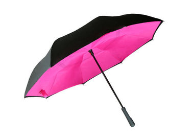 190T Pongee Adults odwrócony odwrócony parasol kolorowy na deszczową pogodę