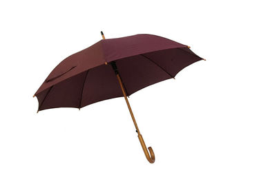 Przenośny brązowy parasol z drewnianą rączką Wyjątkowo wytrzymały na silne wiatry