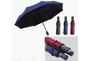 Indywidualna promocja logo Mały automatyczny parasol 3 składany silny wiatroszczelny